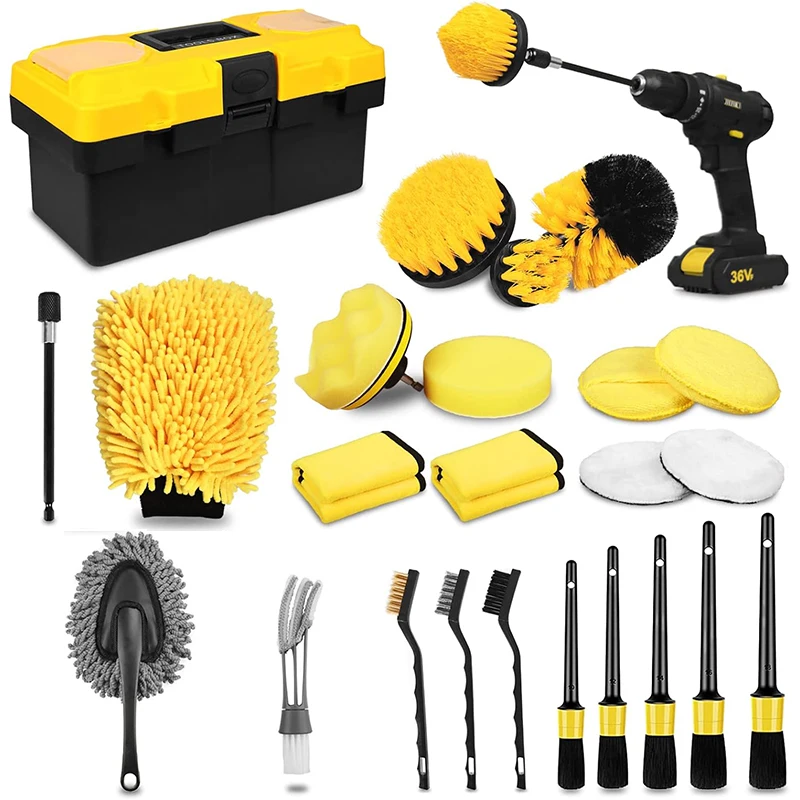 UNTIOR Car Wash Cleaning Brushes Set Car Dashboard Air Outlet Wheel  Detailing Brush Kit Auto Cleaning Tools Exterior Accessories - AliExpress