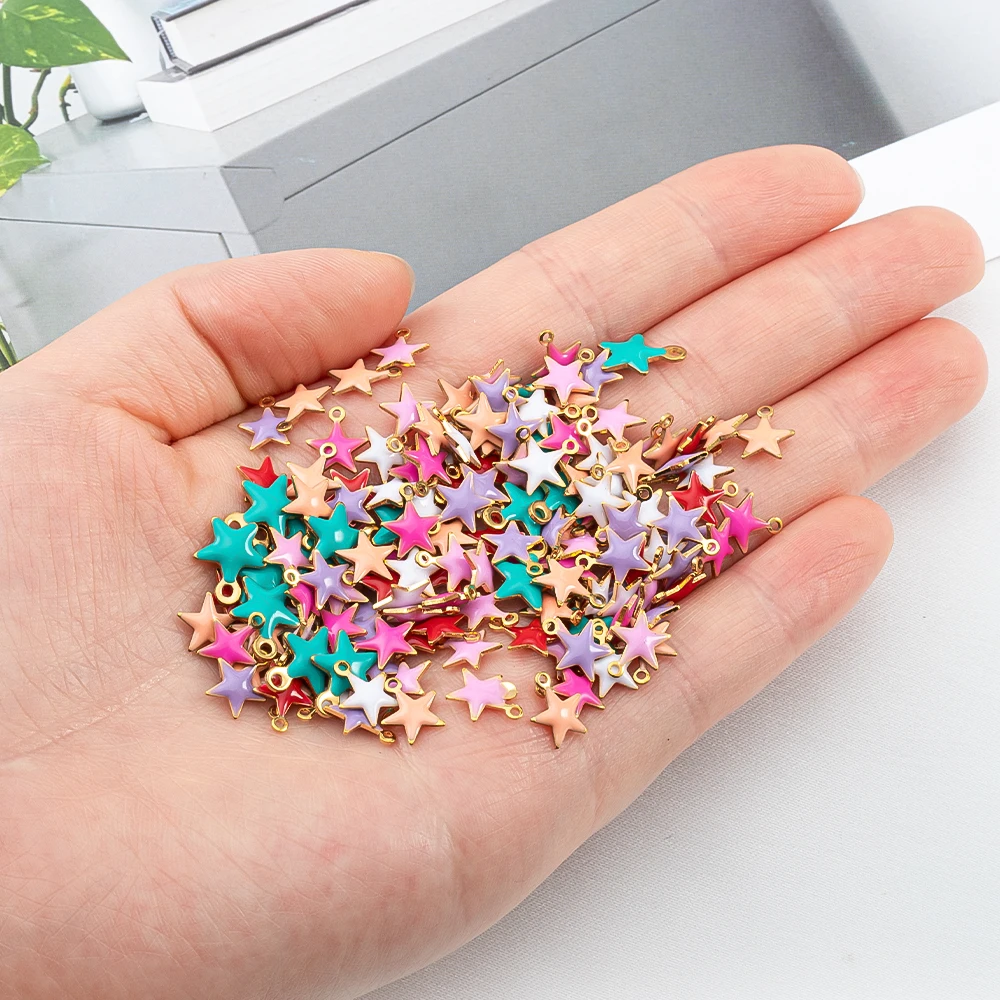 20 Stück Edelstahl Bunte Emaille Fisch Charms Anhänger Basis DIY Ozean Halskette Ohrringe Schmuckherstellung Zubehör Erkenntnisse – Detail 33