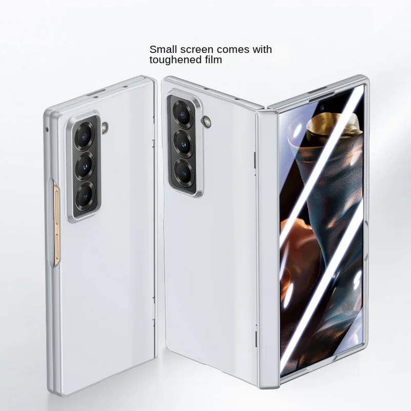 Deluxe Protective Case with Automatic Spring Hinge and Tempered Glass Film