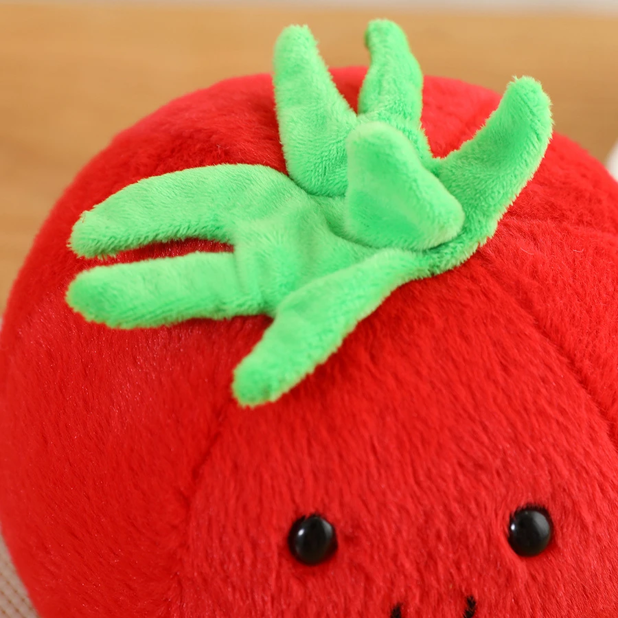 Cute Cartoon Tomato Plush Figure Doll Fruit Vegetable Food Stuffed Toy Decor Birthday Gift Ideal for All Ages
