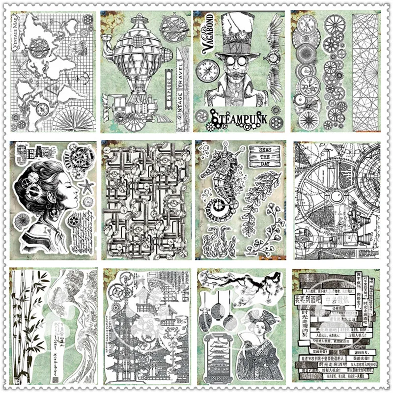 Scrapbooking Stamps Clear Maps Sello Vintage Scrapbooking Sello Scrapbook Vintage Cutting