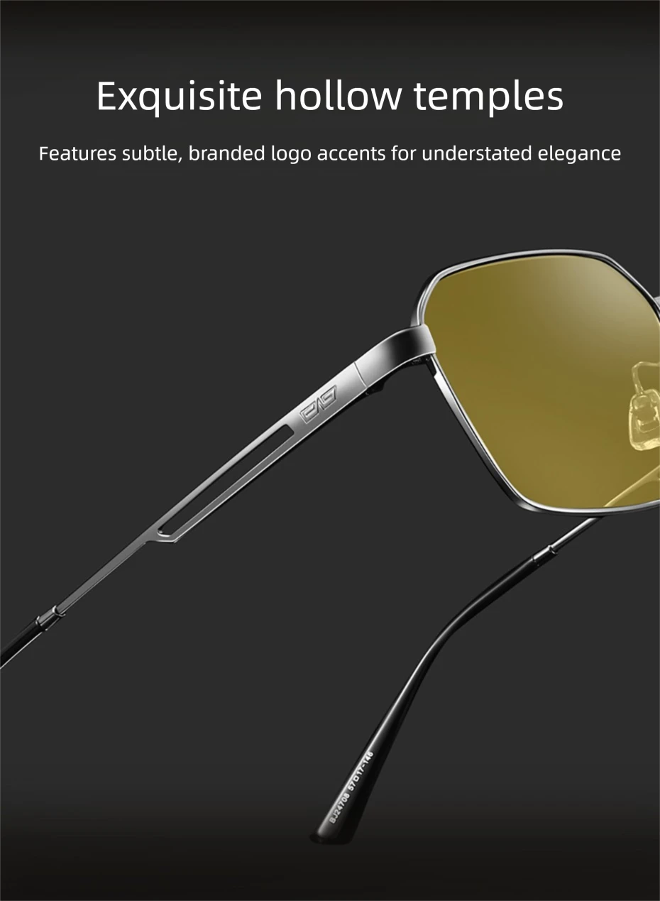 CAPONI Night Vision Männer Sonnenbrille Neue Licht Original Design Photochrome Braune Sonnenbrille Fahren UV400 Gelb Shades BSYS24708 – Detail 10