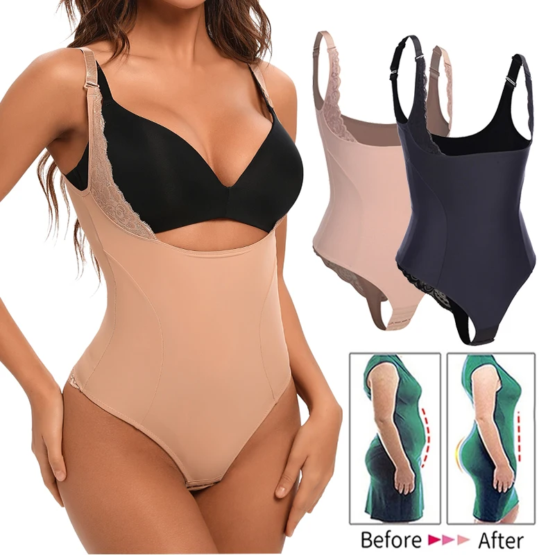 Slimming Bodysuit Women One-Piece Shapewear Lace Corset Reducing Body Shaper Modeling Underwear Tummy Control Panties Briefs