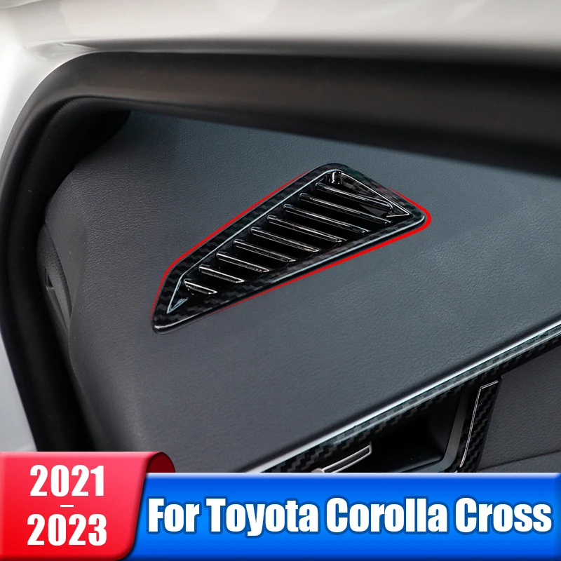 

ABS Carbon Fiber Car Dashboard Air Vent Outlet Trim Cover For Toyota Corolla Cross XG10 2021 2022 2023 Accessories