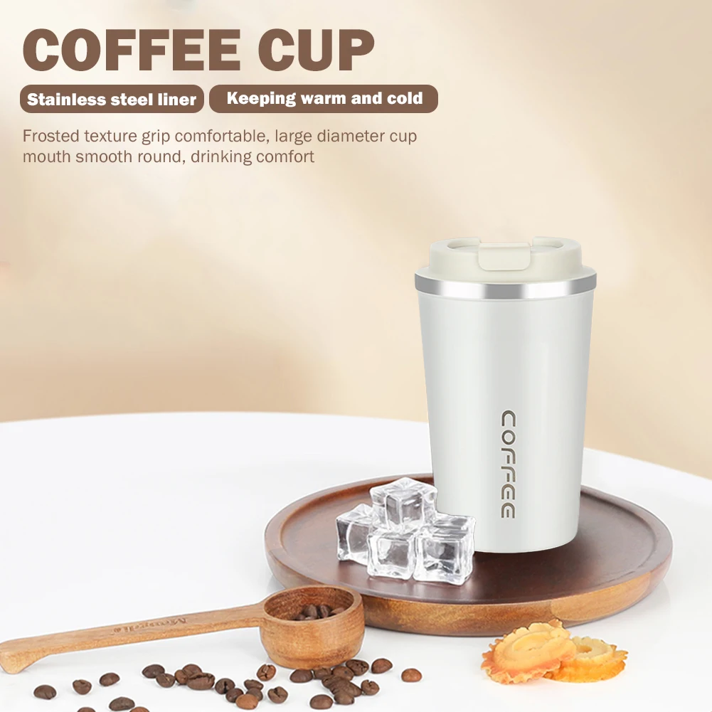 304 스테인리스 스틸 자동차 머그잔, 누수 방지 온냉 보온 주전자, 가정 사무실용, 380ml, 500ml