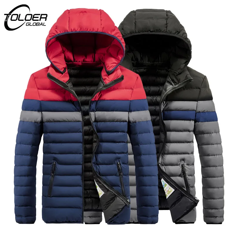 

Men's Winter Warm Down Jacket Fashion Hooded Short Jackets Wind-Resistant Breathable Coat Detachable Hat Coat Male Brand Outwear