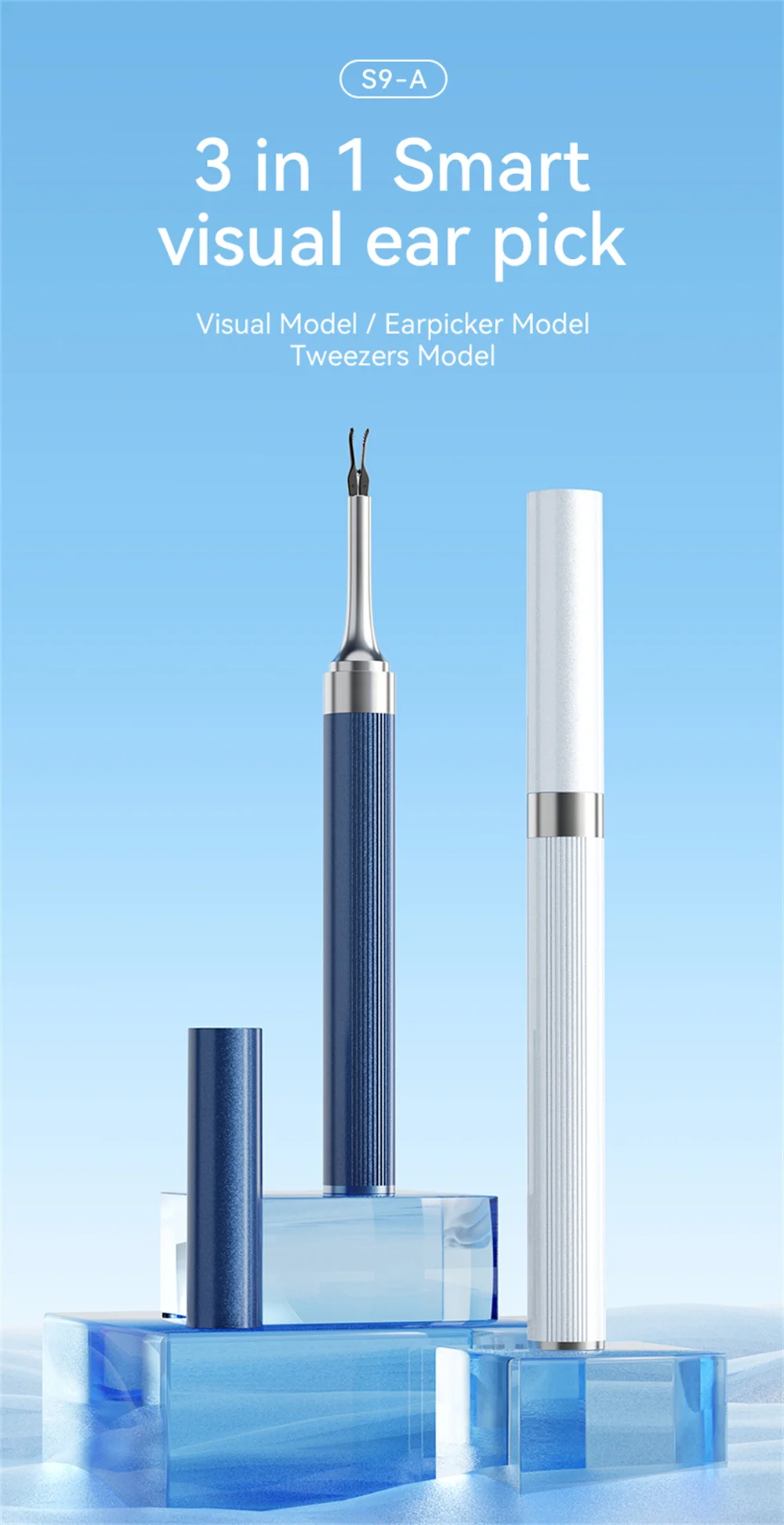 Description Picture 2 of itemEar Cleaner With Camera Smart Visual Ear Wax Removal Sticks 1920P Endoscope Tweezer Earpick Mini Camera Otoscope for Health Care
