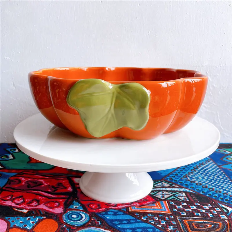 Ceramic Tableware Set Halloween Pumpkin Series Dessert Snacks Fruit Plate Western Steak Tray Bowl Party with Cups Gift Ornaments ceramic tableware set