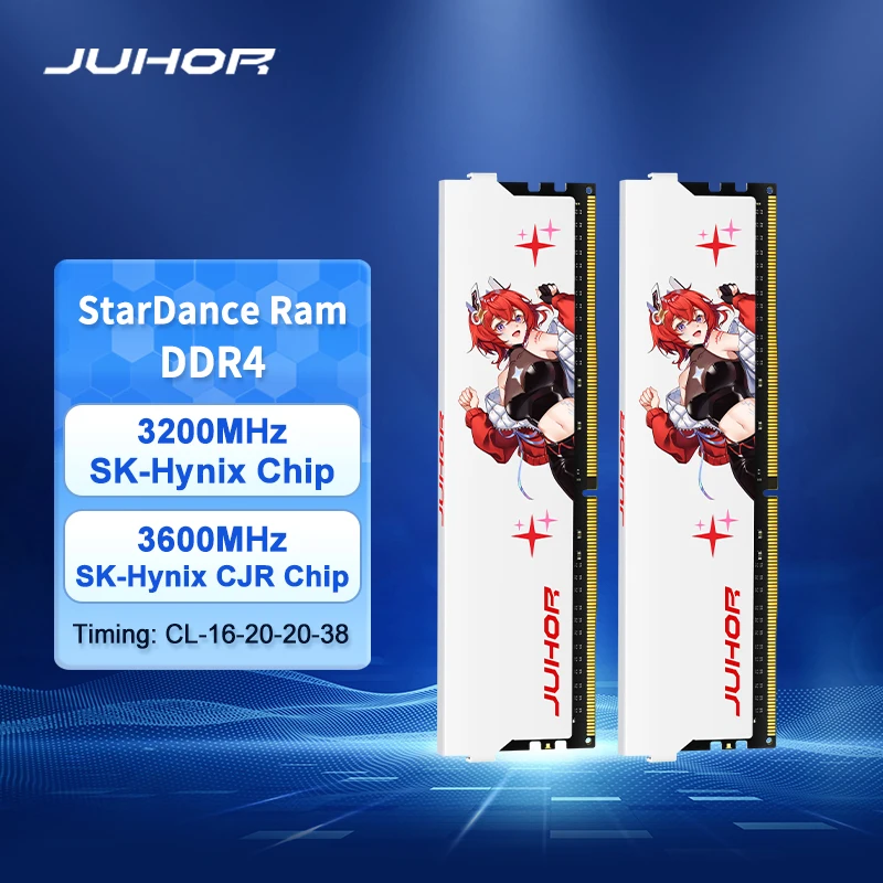 Juhor ram ddr4 8gb 16g 3600mhz 3200mhz desktop dimm speicher kompatibel mit amd und intel