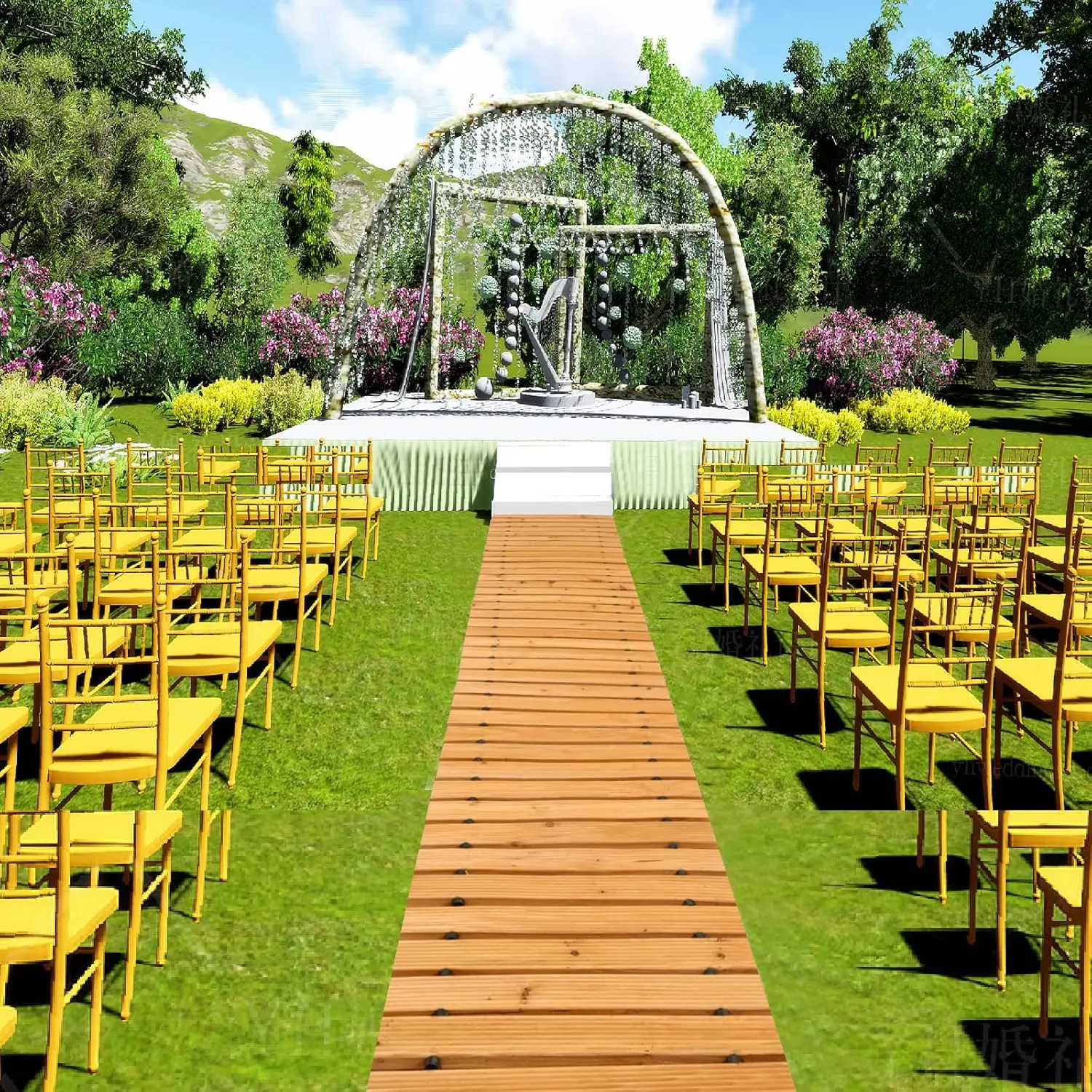 Weather-Resistant Hardwood Path