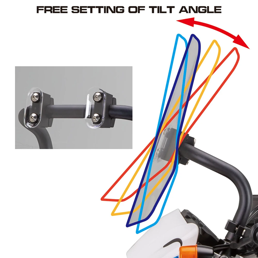 # ADV Windschutzscheiben-Set für Honda Hunter Cub CT125 JA55 JA65 Trail125 2020–2025 Windschutzscheibe Touring Windabweiser mit Halterungsstange – Detail 4