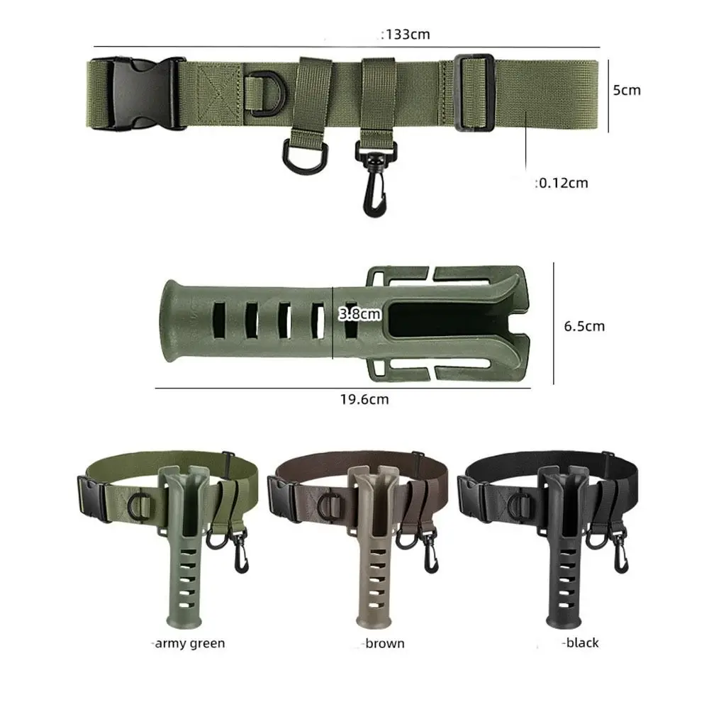 Portable Detachable Buckle Fishing Waist Belt Rod Holder Adjustable Wear Resistance Fishing Wading Belt Rod Holder Outdoor