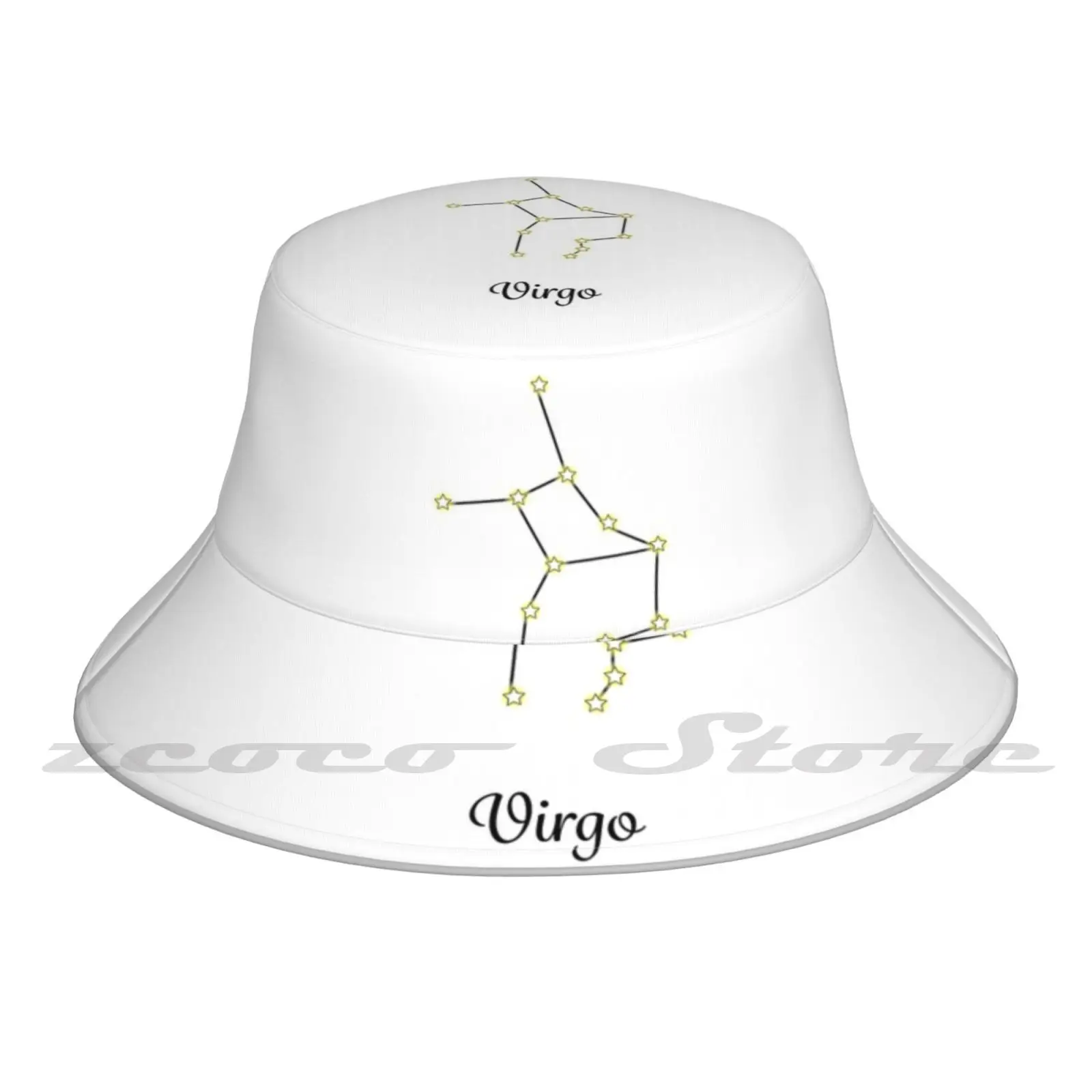 

Virgo Cap Diy Foldable Sunshade Fashion Leisure Bucket Hat Zodiac Astrology Sun Sign Moon Sign Horoscope Virgo Virgo Symbol