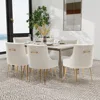 Dining Chairs,Modern Living Room Chairs, Velvet Upholstered Dining Room Chairs with Gold Legs,Tufted Accent Chair Set of 6 2