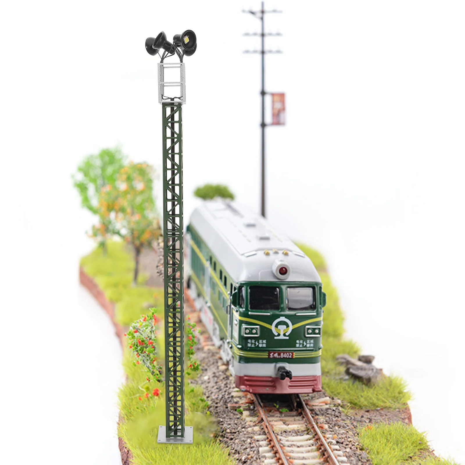 

Model Train Lights Scene Decor Simulation Traffic Lamp Sand Table Signal Decorate Metal Building Material