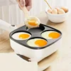 Electric Frying Pan 1PC Breakfast Maker Non-Stick Pan Home Electric Pancake Pan Plug-in Frying Eggs Four Holes Omelette Maker 3