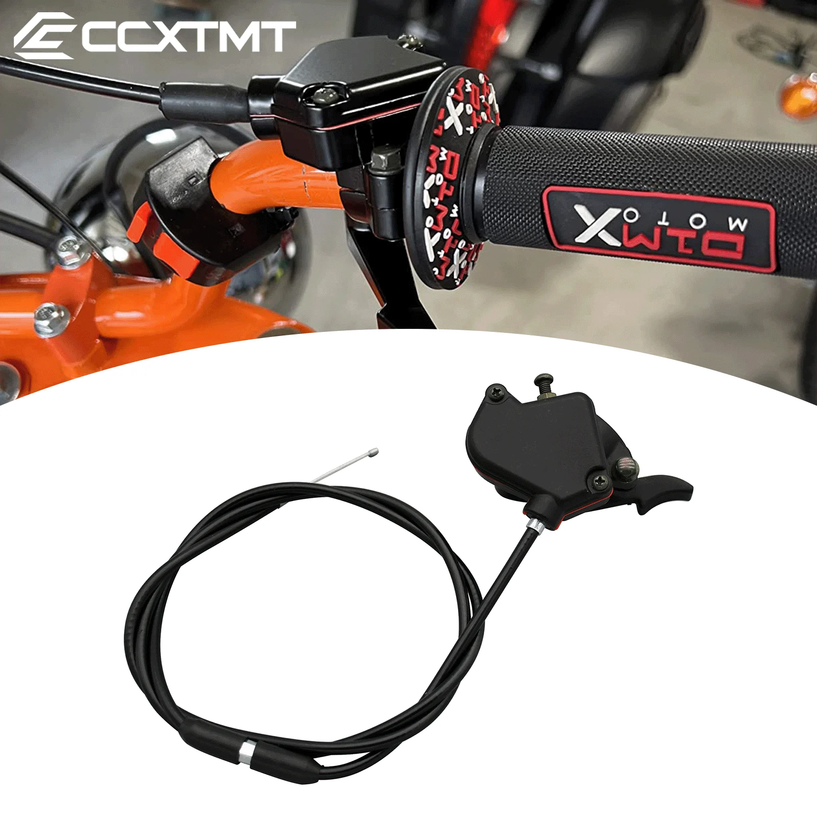 Universal Thumb Throttle Cable Accelerator Handle Assembly for ATV, Quad, Kart, and Dirt Bikes with 7/8 Inch Handlebars