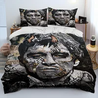 Movie Scarface Tony 3D Printing Comforter Bedding Set,Duvet Cover Bed Set Quilt Cover Pillowcase,King Queen Size Bedding Set Kid 1