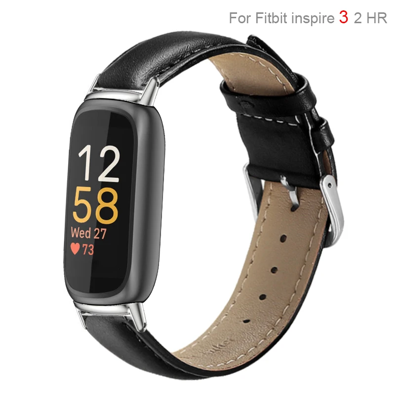 Leather Band For Fitbit Inspire 3 2 Women Men Watch Bracelet Strap For Fitbit Inspire HR