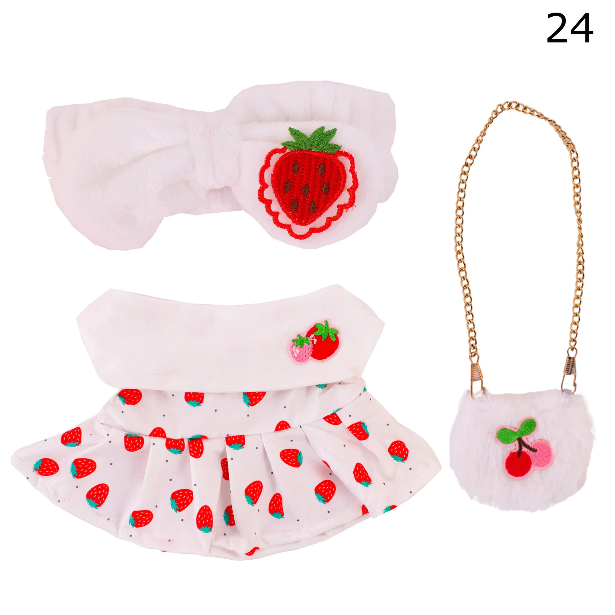 1 Set 30cm Cafe Duck Doll Clothes Kawaii LaLafanfan Plush Stuffed Soft Ducks Doll Accessories Dress Girl`s Gift for Children Toy 2