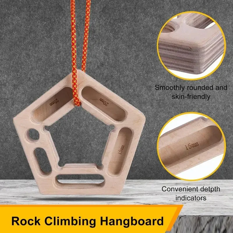 Pull-Up Board Hangboard Rock Climbing Finger Strengthener Boards Trainer Forearm Strengthener Practice Tool Outdoor Climbing climbing finger strengthener