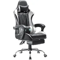 Gaming Chair, Computer Chair with Footrest and Massage Lumbar Support, Ergonomic High Back Video Game Chair with Swivel Seat 1