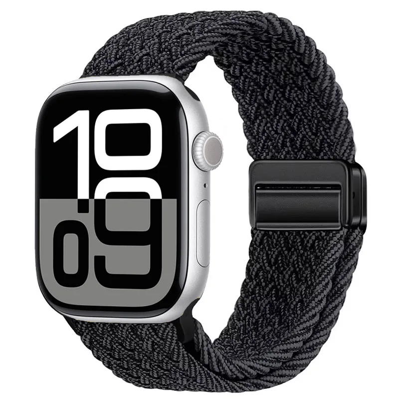 Nylon Braided Magnetic Strap for Apple Watch - Comfortable and Stylish Design