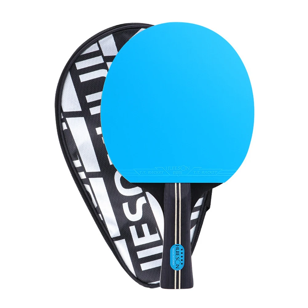 Description Picture 6 of item1 PC Long Handle Table Tennis Rackets Strong Rotate Control Table Tennis Racket 7-Ply Wood Bat FL Colorful Table Tennis Rackets