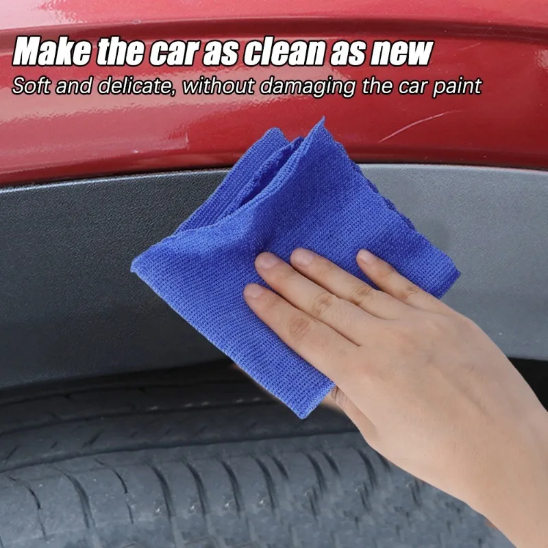 Car Wash Towel Microfibe Cleaning Rag Soft Drying Cloth Water Absorbent Auto Household Cleaning Towels 1/5/10pcs