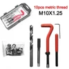 15pcs/set Helicoil Thread Repair Kit M10x1.0/1.25/1.5 w/10 Wire Thread Inserts for Vehicle Maintenance Tire Repair Tools 4