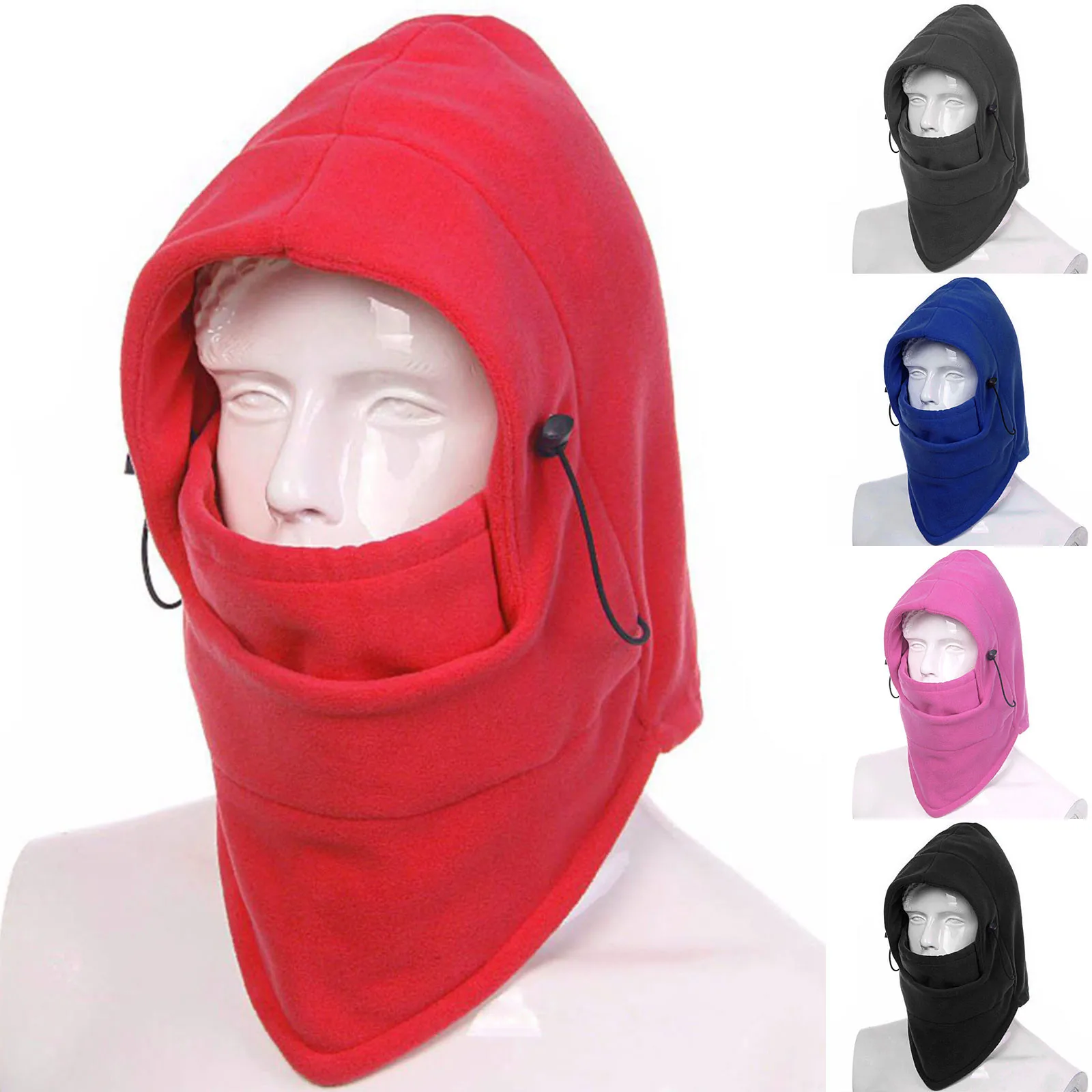 

Winter Hats Ski Mask Fleece Full Face For Outdoor Motorcycle Cycling Skiing, Windproof And Warm korean reviews many clothes-