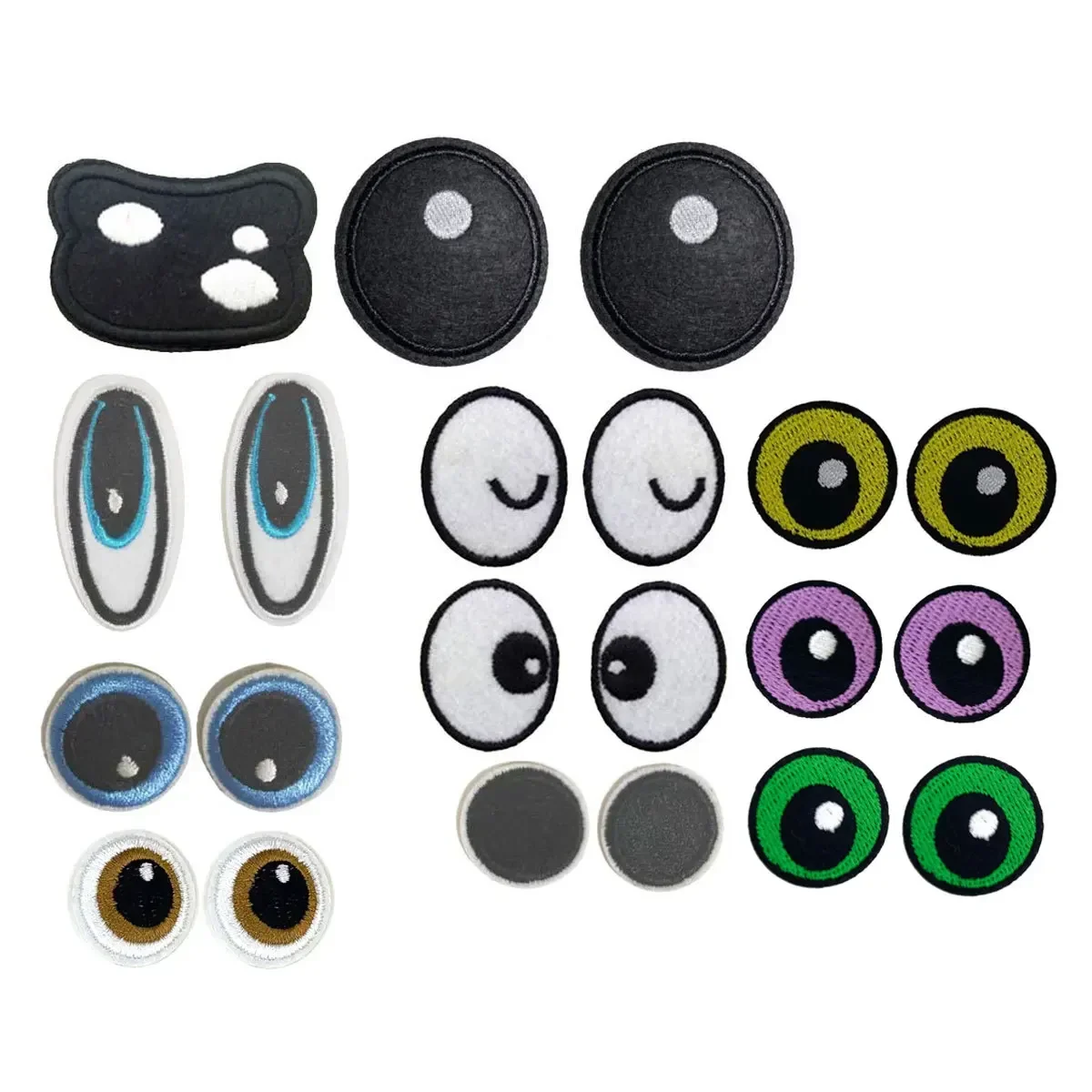 DIY Cartoon Doll Eye Iron-On Patches for Kids' Clothing and Fabrics