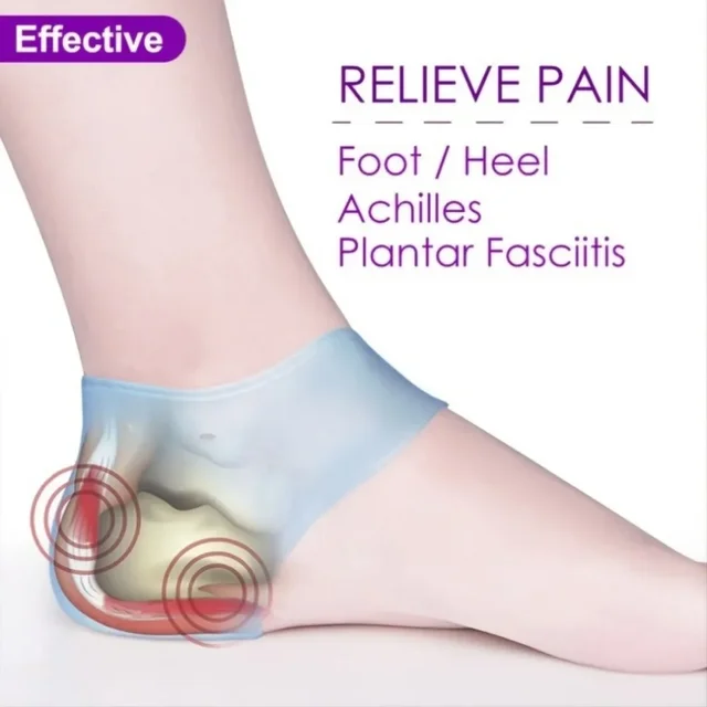 2PCS Heel Cushion Gel Heel Protector for Plantar Fasciitis Achilles Tendonitis Bone Spur Aching Feet Relieve Pain Pedicure Tools 3