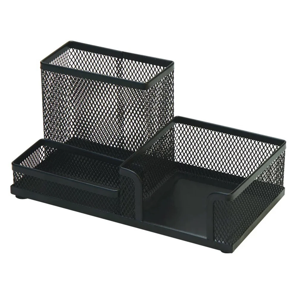 

Desk Pen Holder Table Organizer for Mesh Office Supplies Compartment Metal Multifunction