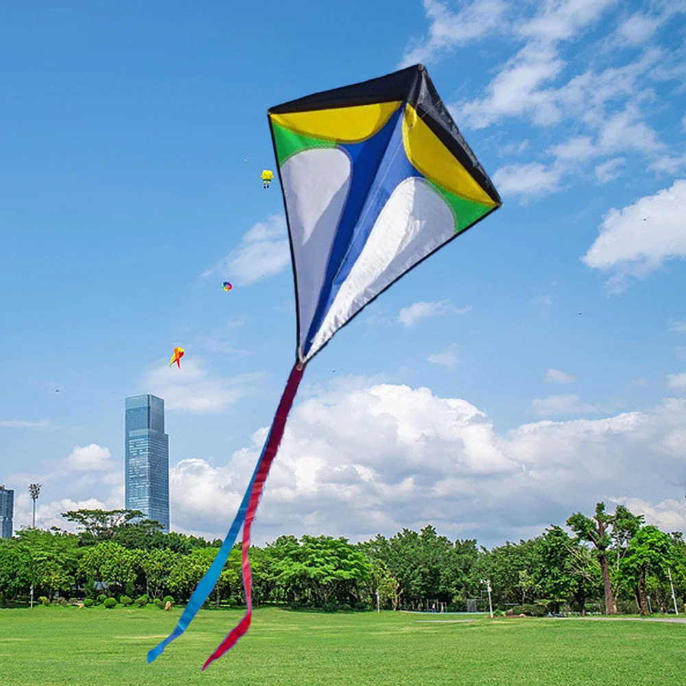 Single Line Kite with Long Tail Colorful Flight Kite Easy To Fly Primary Stunt Kite Enhance Coordination for Boys Girls