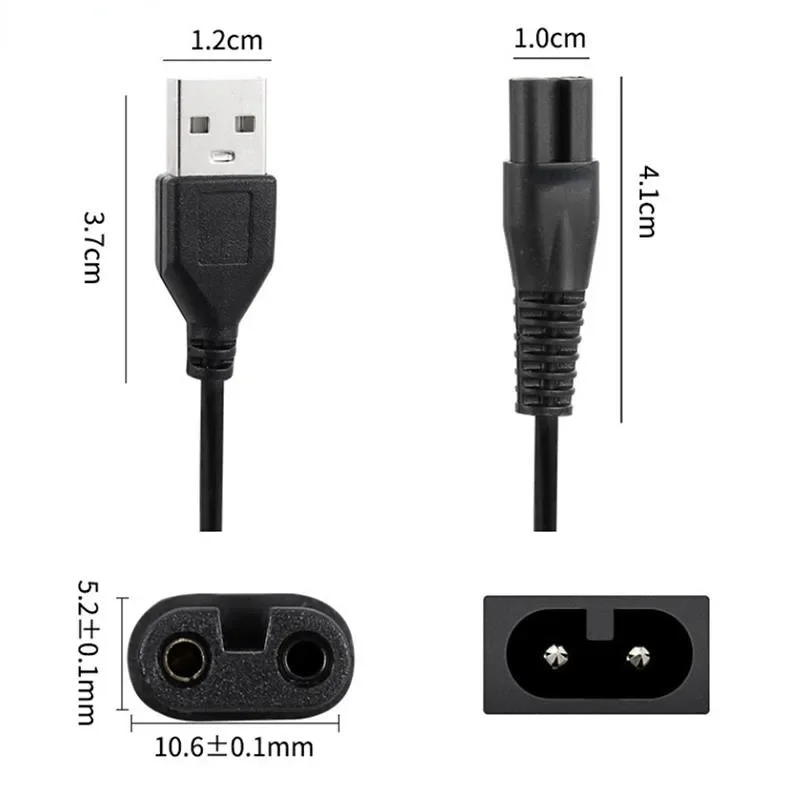 Charging Cable Usb Charging Cable Shaver Charger Charger Cable Compatible with Meridian Grooming Electric Shaver Trimmer Replacement Charging Cable Power Cord Supply Adapter