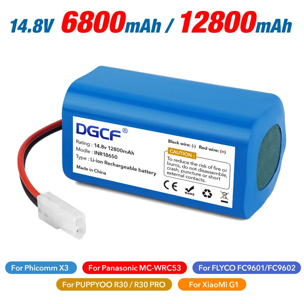 

Original 14.8V 12800mAh Li-ion Battery for Xiaomi G1 MI Robot Vacuum-Mop Essential MJSTG1 Robot Vacuum Cleaner 18650Battery Pack