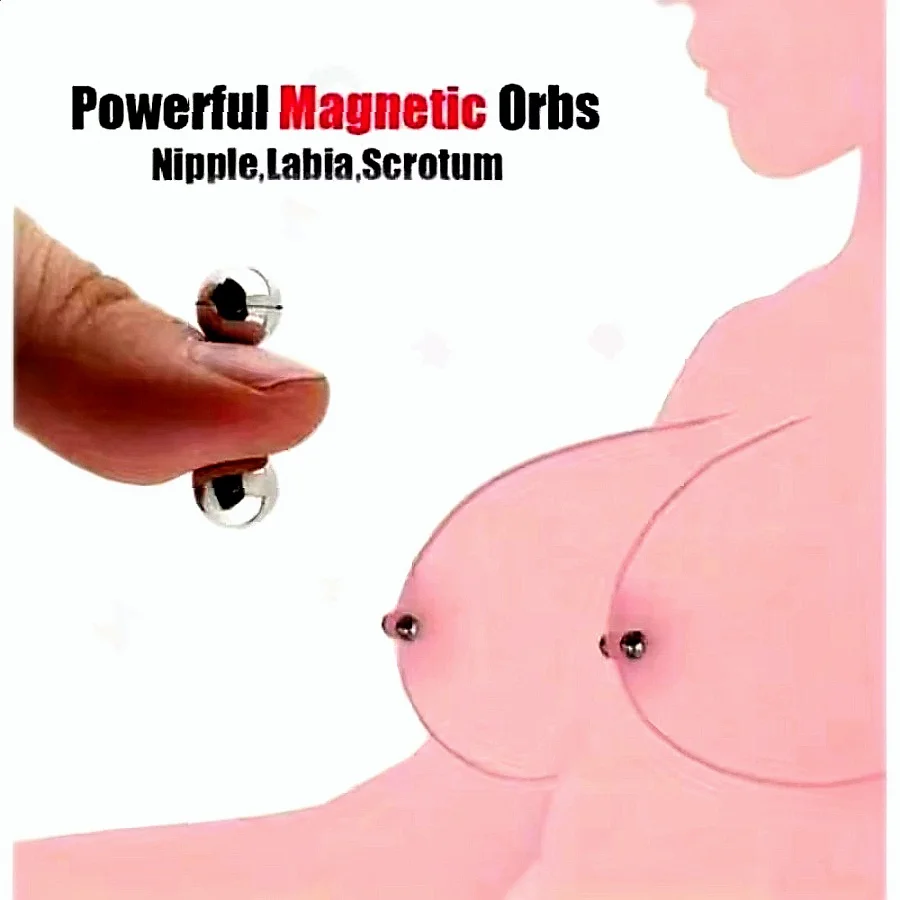 Magnetic Orbs Nipple Clamps BDSM Bondage Stimulator Clitoris Labia Nipple Creative Fidget Magnets Adult Sex Toys