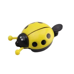 Children's Cartoon Ladybug Bicycle Bell - Cute and Fun Bike Accessory (YELLOW)