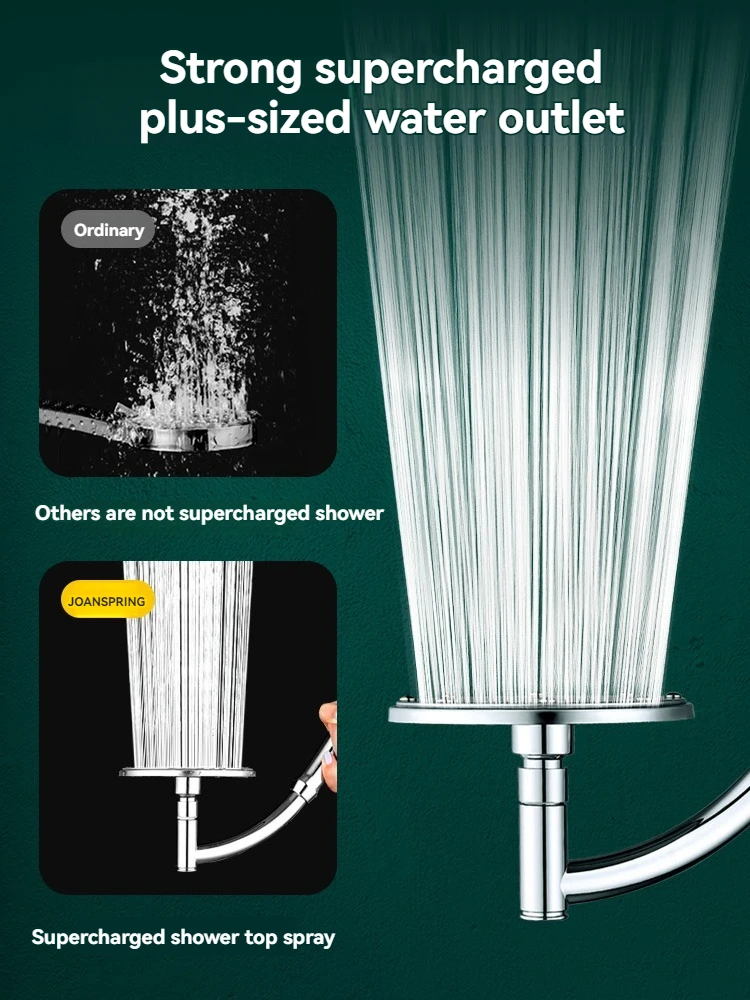 6 inch pressurised shower head shower bath bath household bathroom bath shower head handheld overhead spray with hose 5