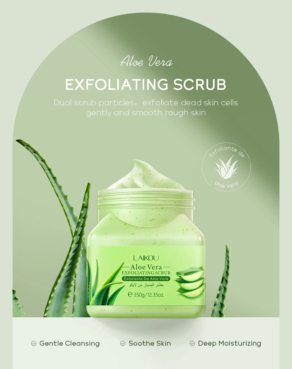 Laikou Deep Moisturizing Body Scrub for Natural Skin Revival 