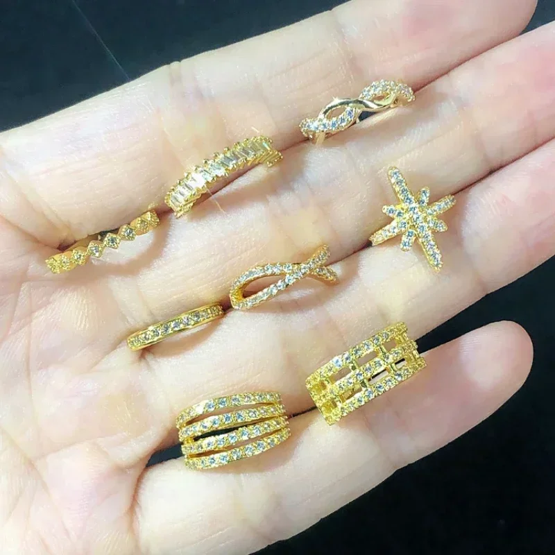 Stud Earrings Ear Clip Earrings Clip Earrings Ear Clip Delicate Cartilage Ear Clip Women Dainty Fake Piercing Geometry Earrings Zircon Gold Silver Color Fashion Trend Jewelry
