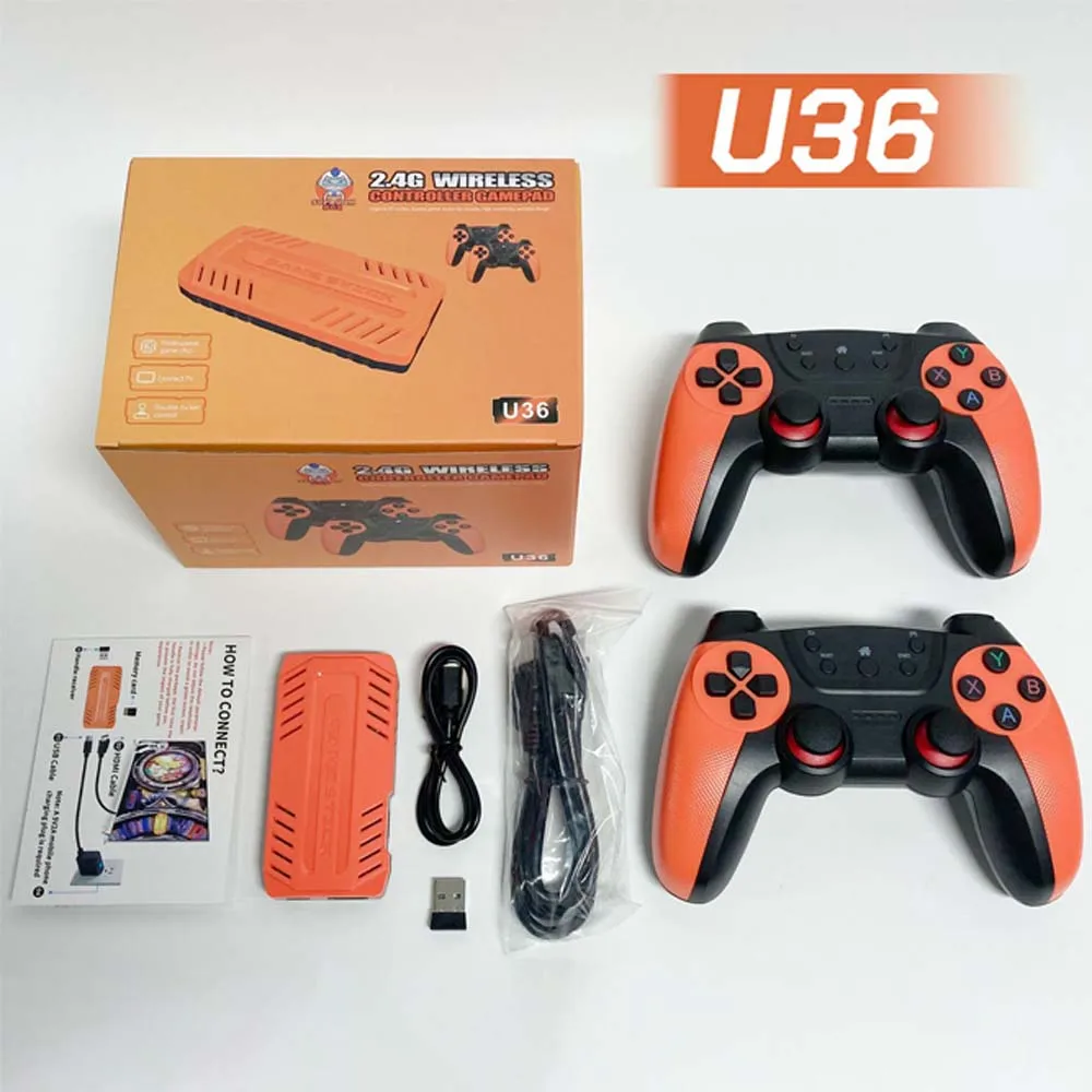 Reebolnic U36 Game Stick 128G 50,000+Games Installed 4K HD Output Retro Video Game Console 3D 40+Simulators PSP PS1 Boy Gifts 6