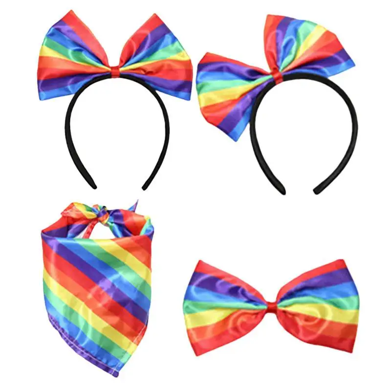Pride Festival Accessories Rainbow Pride Accessories 4 Pieces Rainbow