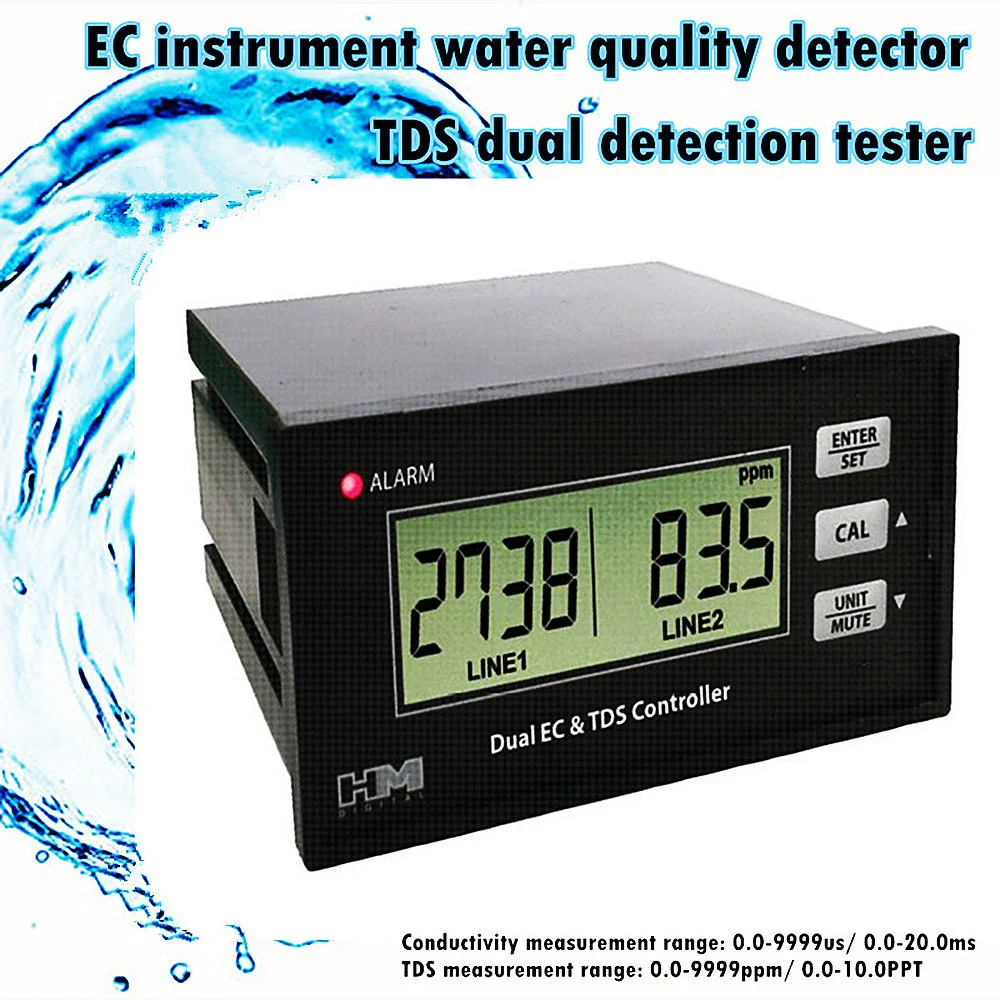 

AC220V двойной EC и Φ Online 4 ~ 20mA выход EC контроллер TDS тестер с двойными электроды