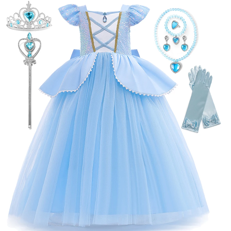 Girl Dresses Princess Cosplay Dress Up Costumes Carnival Party Princess Costumes Kids Birthday Dresses Party For Girls princess dress
