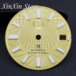 Green Luminous Mechanical Diver's Watch Accessory - 28.5mm Dial Diameter, High Quality (Gold)