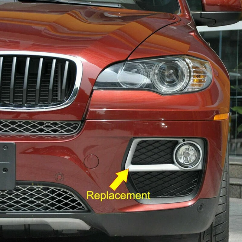 51117312595 51117312596 1Pair LH+RH Bumper Fog Light Grill Cover Trim Replacement Parts For BMW E71 X6 2012 2013 2014