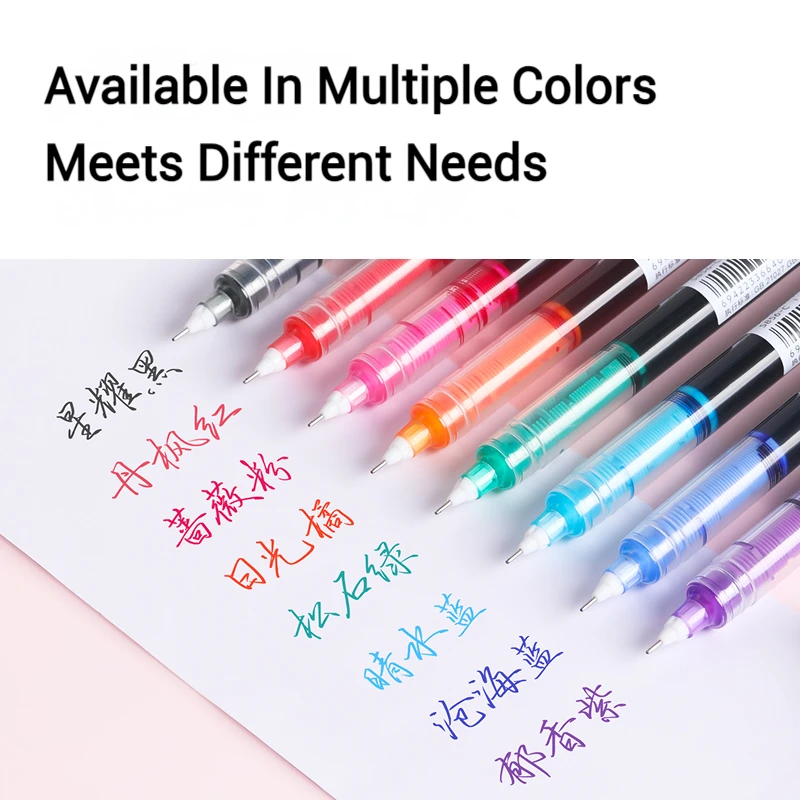 Vibrant Gel Pen Set - 10 Assorted Colors for Smooth Writing and Collectible Stationery Gifts