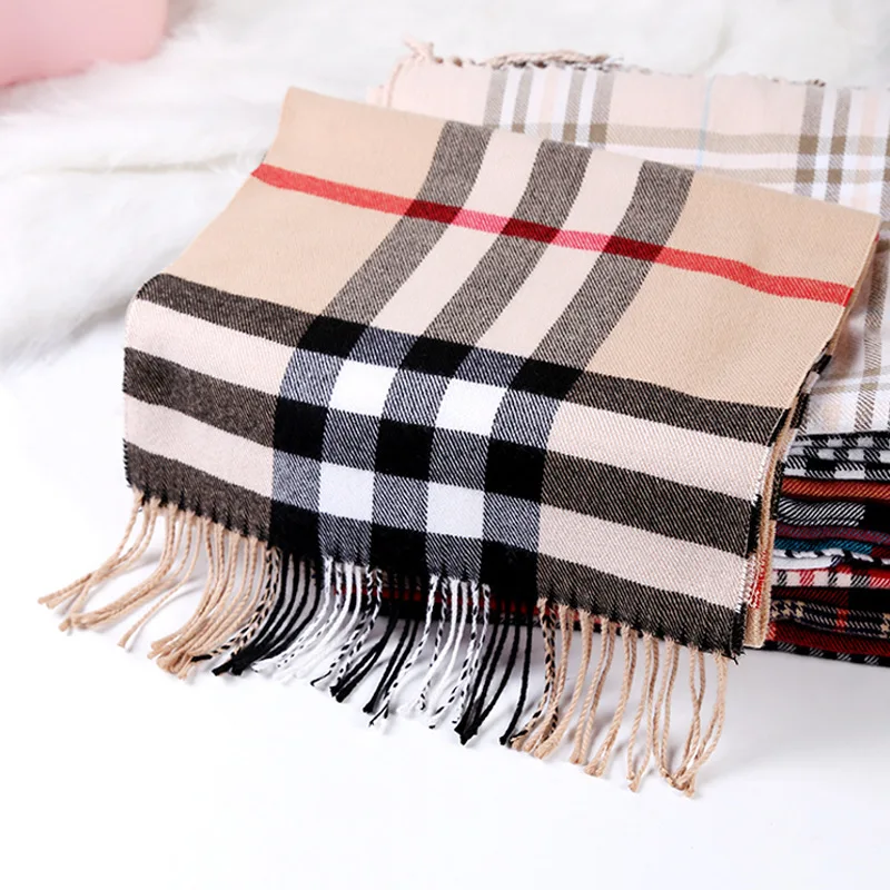 

35*190CM Luxury Brand fashion classic lattice men soft scarf cashmere plaid scarves shawl UNISE wraps pashmina headband muffler